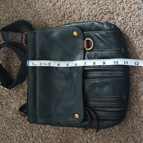 Fossil black leather messager bag - Picture 15 of 16